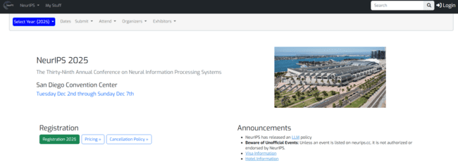 NeurIPS 2025 (Conference on Neural Information Processing Systems)