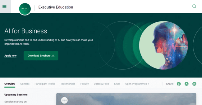 AI for Business – INSEAD Executive Education
