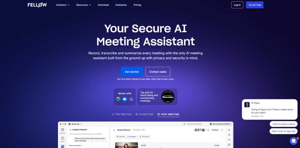Fellow 5.0: AI Meeting Assistant Enhancing Executive Efficiency