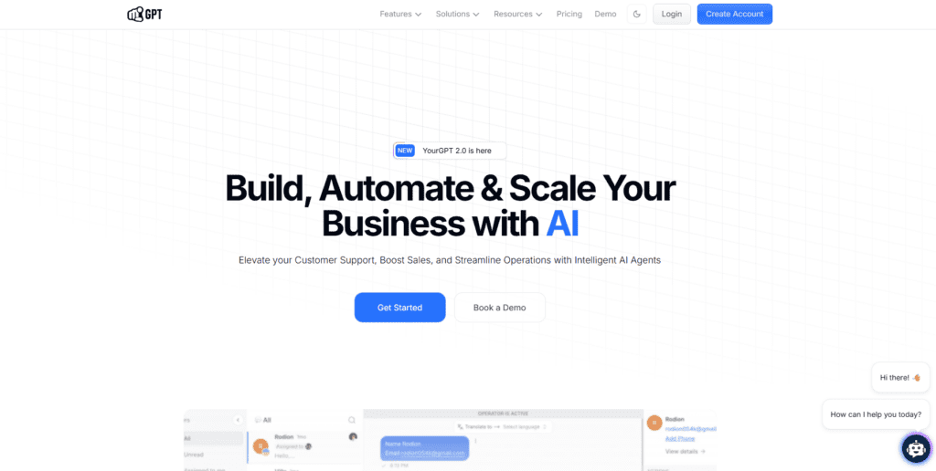 YourGPT 2.0: Custom AI Assistant Platform for Growth Automation