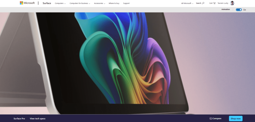 Microsoft Surface Pro 11+ with Fara-7B AI Integration