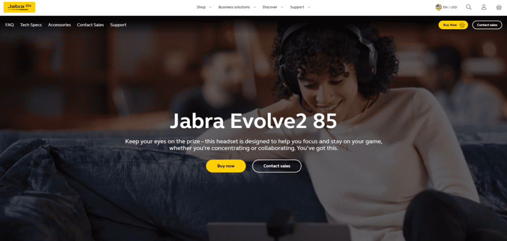 Jabra Elite Enterprise Smart Noise-Cancelling Headset 2