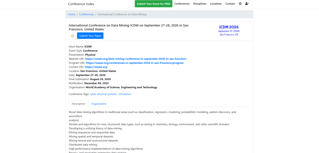 ICDM 2026: Insights into Data Mining and AI Infrastructure