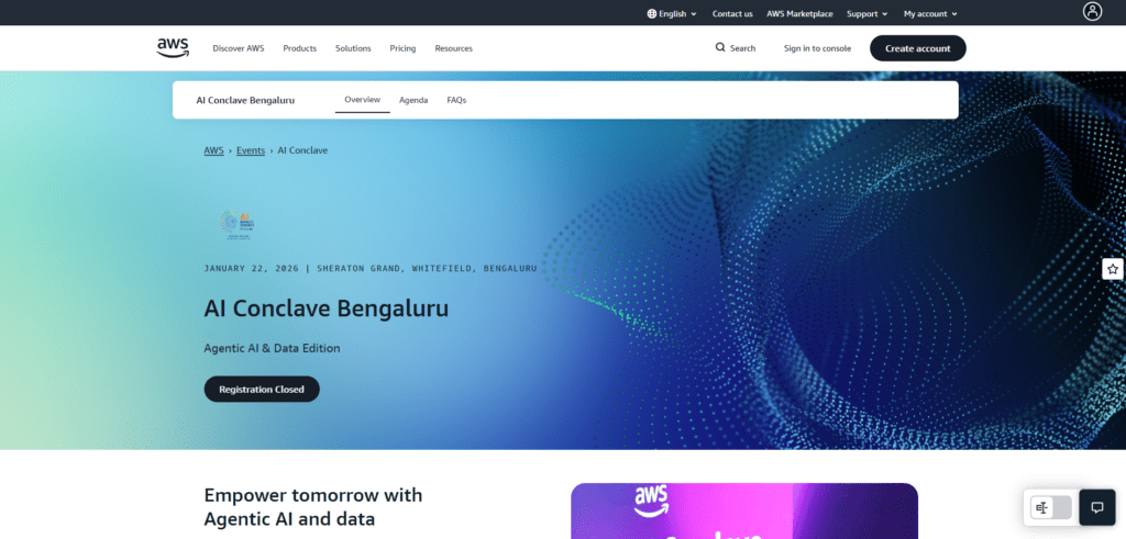 AWS AI Conclave Bengaluru 2026 — January 22, Bengaluru