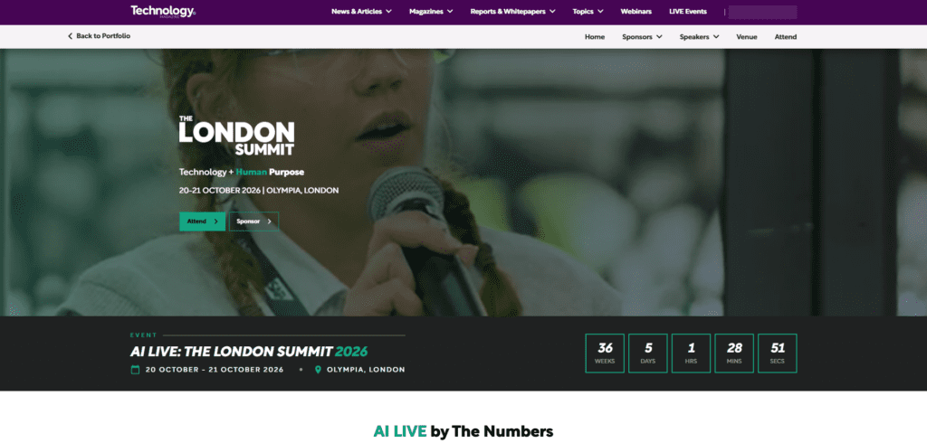 AI LIVE London Summit & Awards 2026 — October 21-22, London