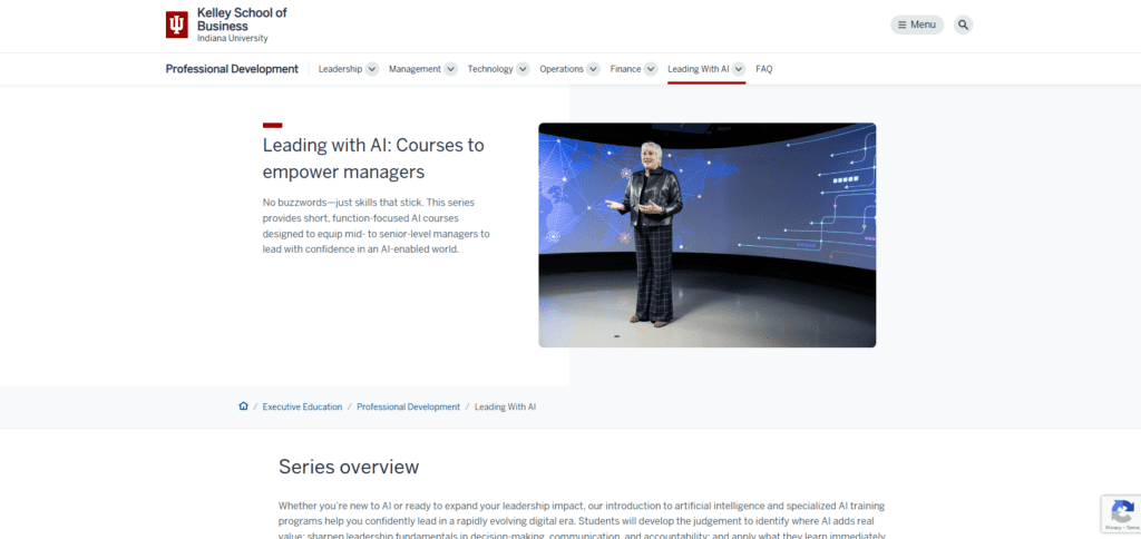 Leading with AI Series – Kelley School of Business, Indiana University