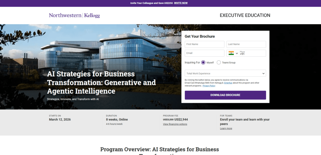 AI Strategies for Business Transformation: Generative and Agentic AI – Kellogg School of Management