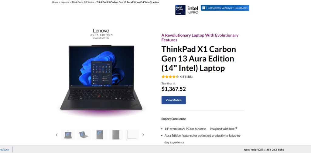 Lenovo ThinkPad X1 Carbon Gen 14 Aura Edition