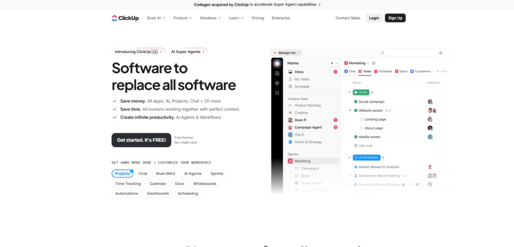 ClickUp 4.0 — AI-Enhanced Productivity Suite