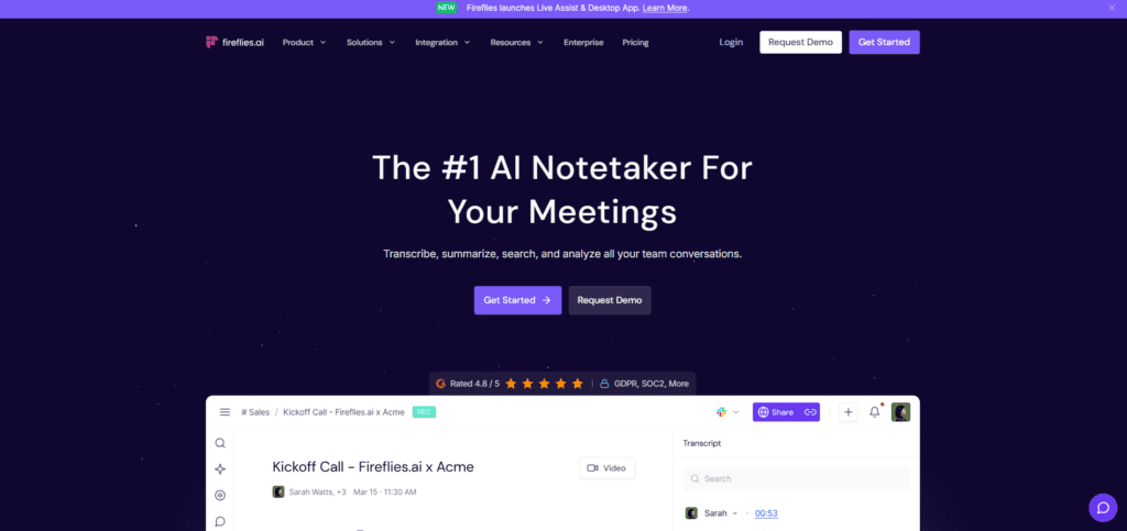 Fireflies.ai — AI-Powered Meeting Transcription and Note-Taking Tool