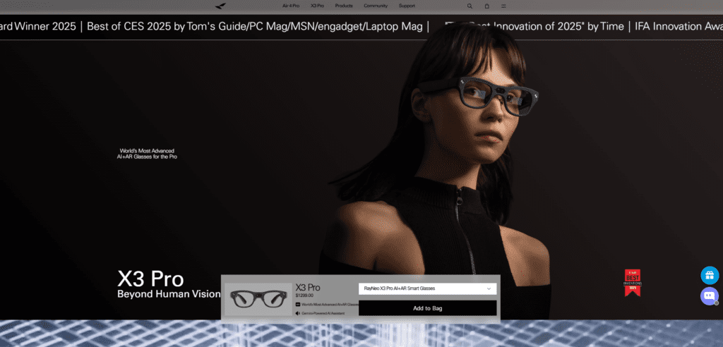 RayNeo X3 Pro Smart Glasses