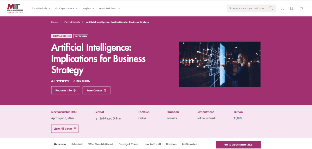 MIT Sloan Artificial Intelligence: Implications for Business Strategy