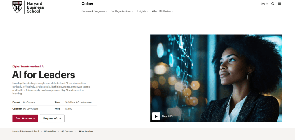 Harvard Business School Online: Leading with AI and Analytics