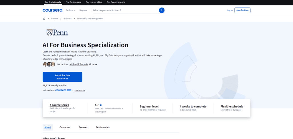 AI For Business Specialization