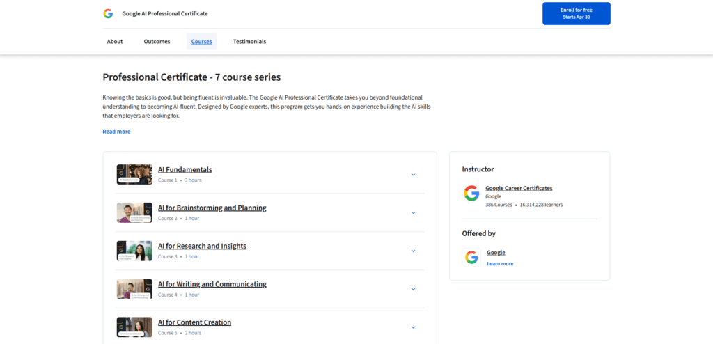 Google / Coursera