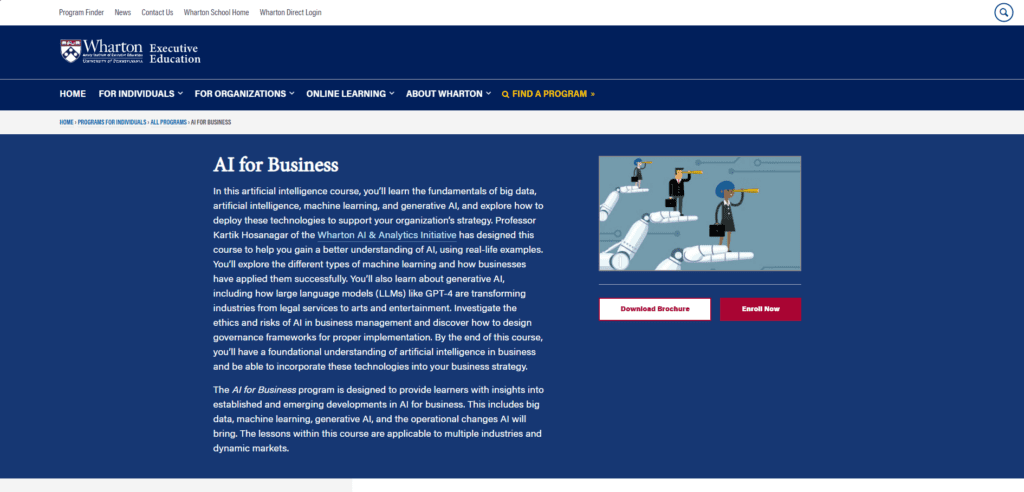 Wharton Executive Education: AI for Business