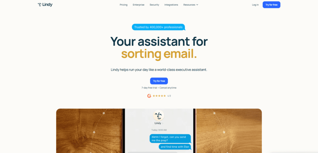 Lindy: AI Executive Assistant Focused on Meeting Optimization