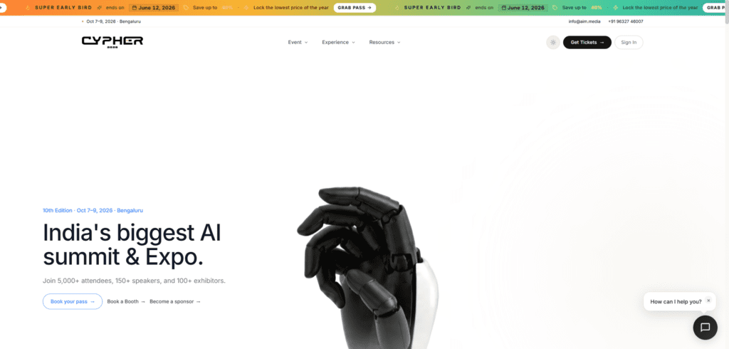 AI Conference Bangalore 2026 _ Cypher, Oct 7–9