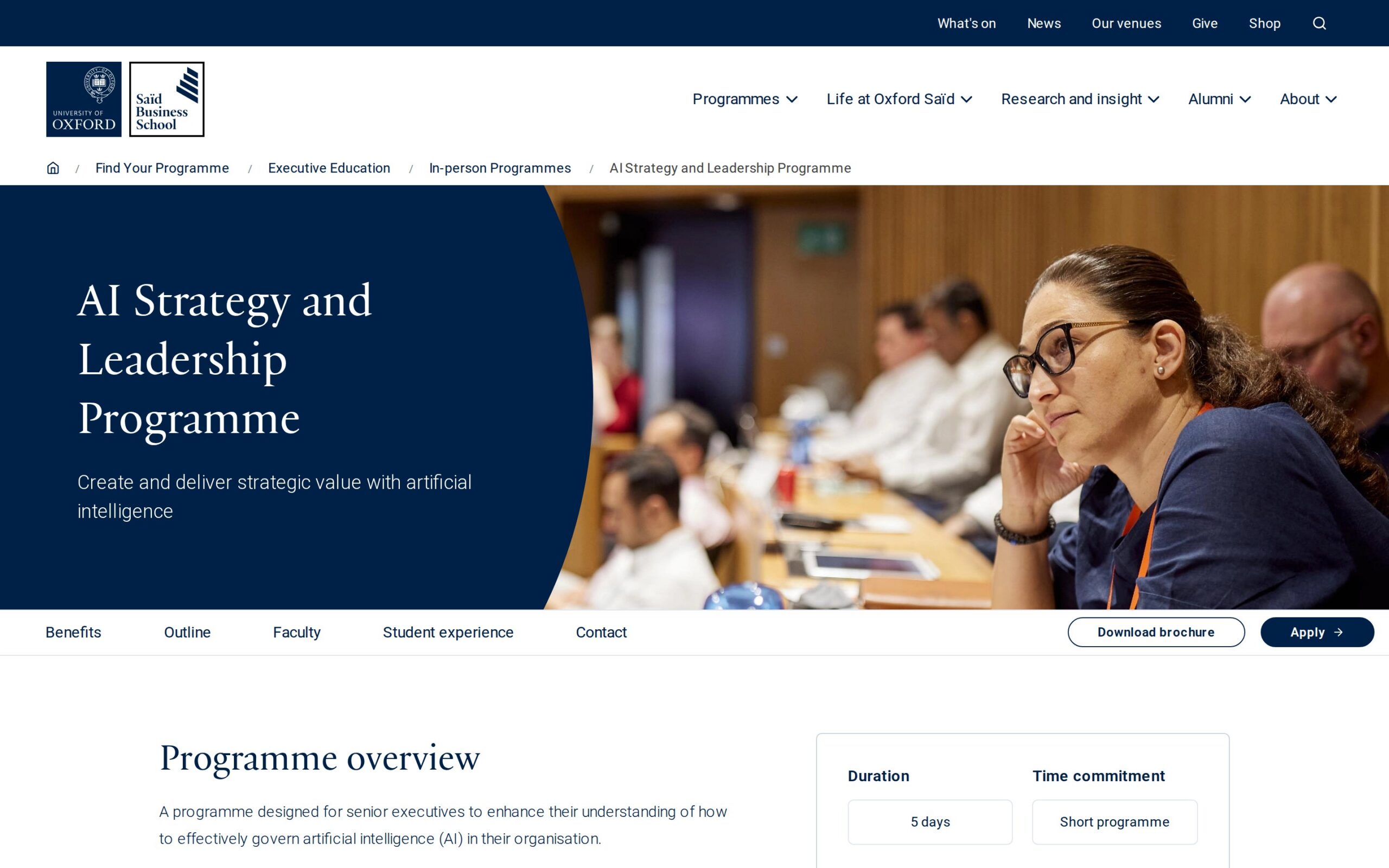 AI Strategy and Leadership Programme