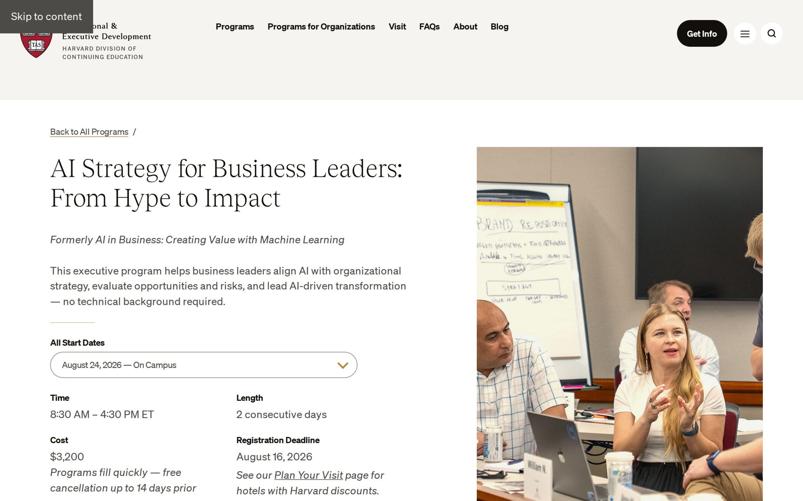 AI Strategy for Business Leaders Program