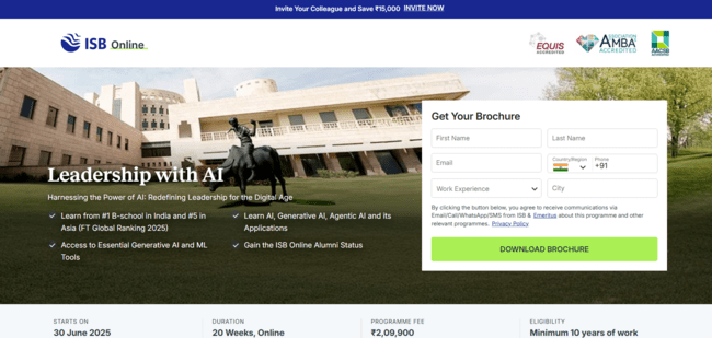 Leadership with AI – Indian School of Business (ISB)