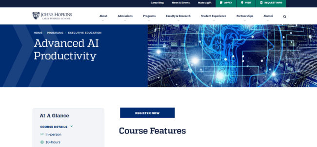 Advanced AI Productivity - John Hopkins Carey Business School