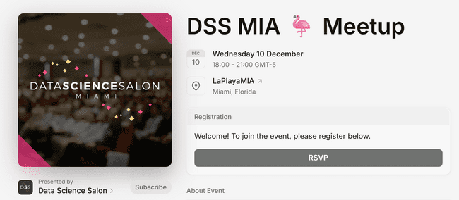 Data Science Salon Miami 2025