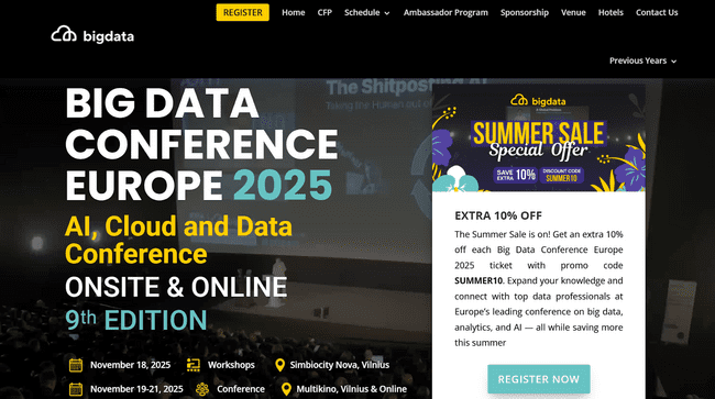 Big Data Conference Europe 2025