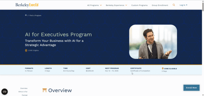 AI for Executives Program – Berkeley Exec Ed