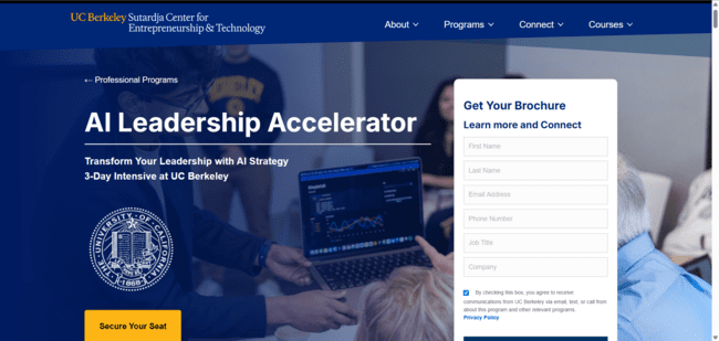 AI Leadership Accelerator – UC Berkeley Sutardja Center