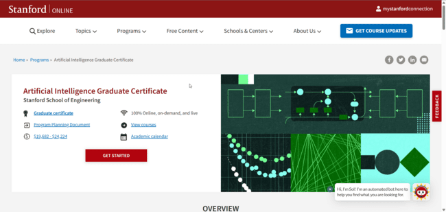 Artificial Intelligence Graduate Certificate – Stanford University School of Engineering
