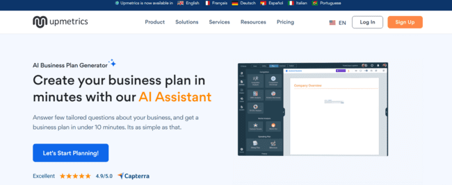 Upmetrics AI Tools