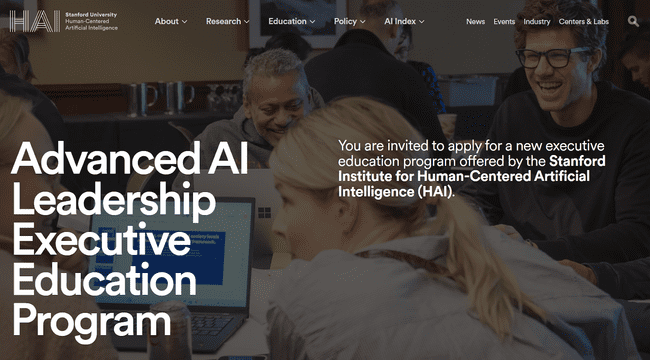 Advanced AI Leadership Executive Education Program – Stanford HAI