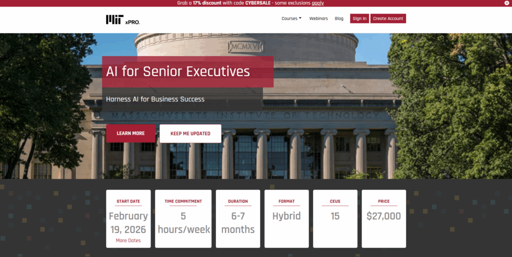 MIT xPRO – AI for Senior Executives Program