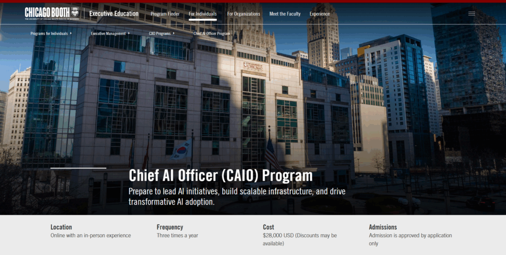 Chief AI Officer (CAIO) Program – Chicago Booth Executive Education