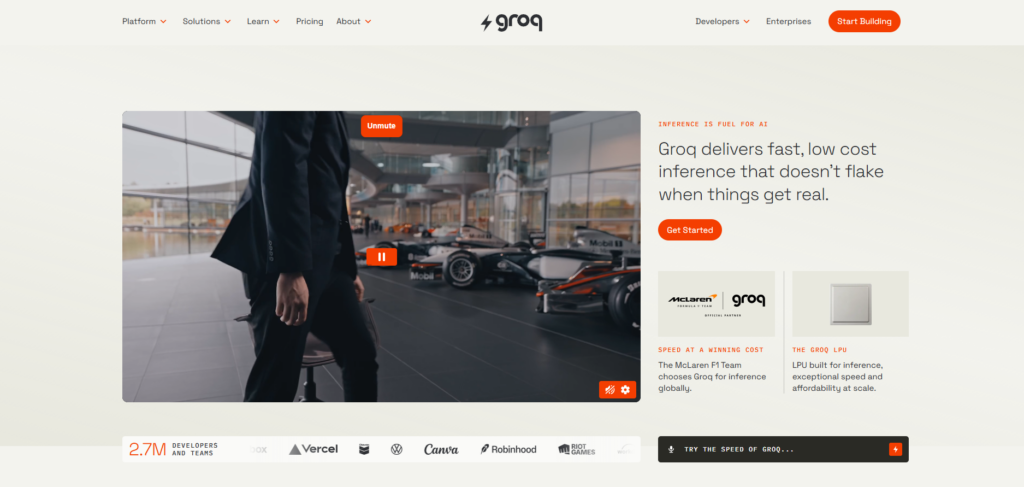 Groq (Founded: 2018, HQ: USA)