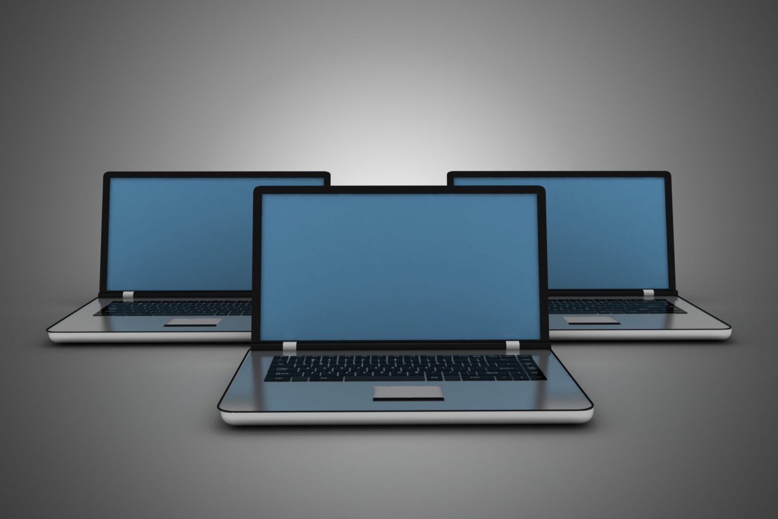 3D laptop concept. 3d illustration