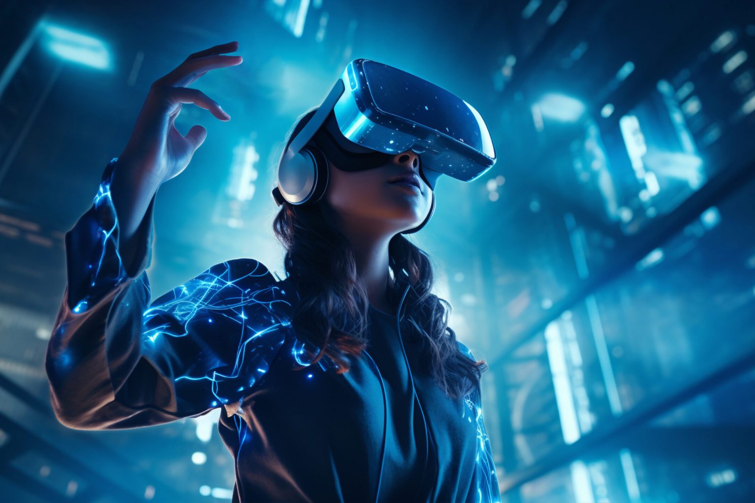 person-wearing-high-tech-vr-glasses-while-surrounded-by-bright-blue-neon-colors