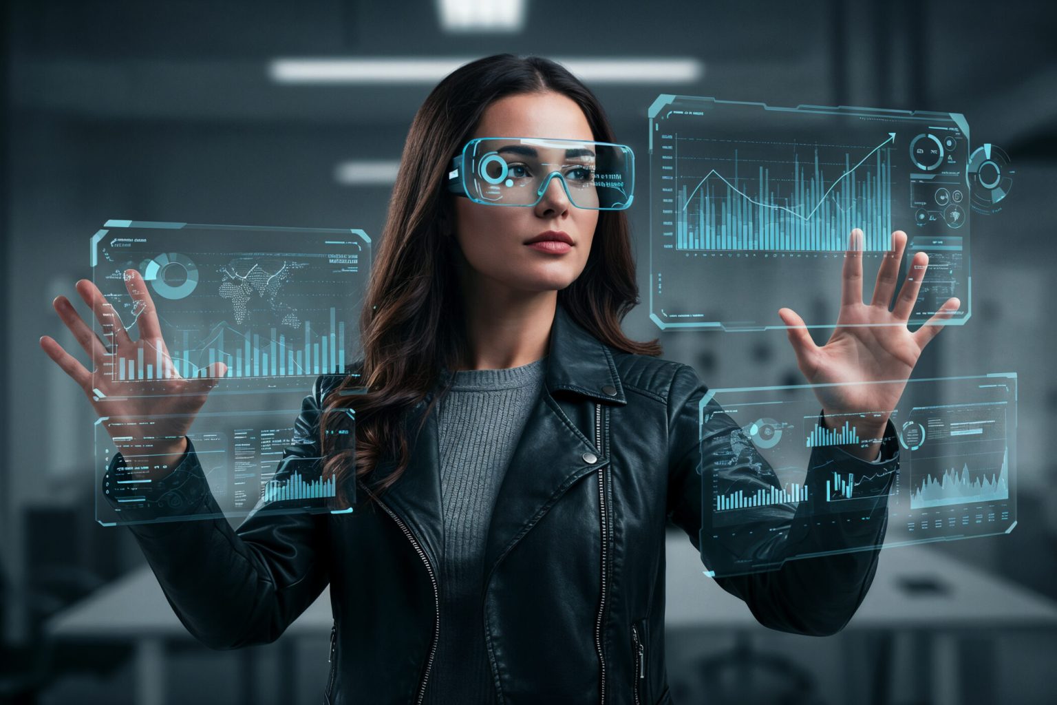 woman-interacting-with-virtual-reality-screens-futuristic-setting